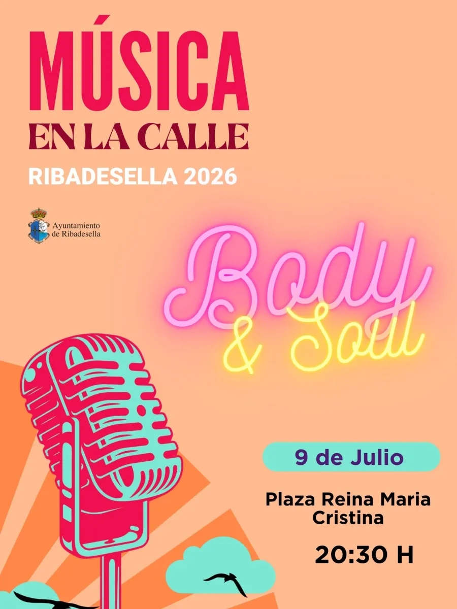 Cartel de la actuación del trío Body & Soul en programa Música en la Calle 2026