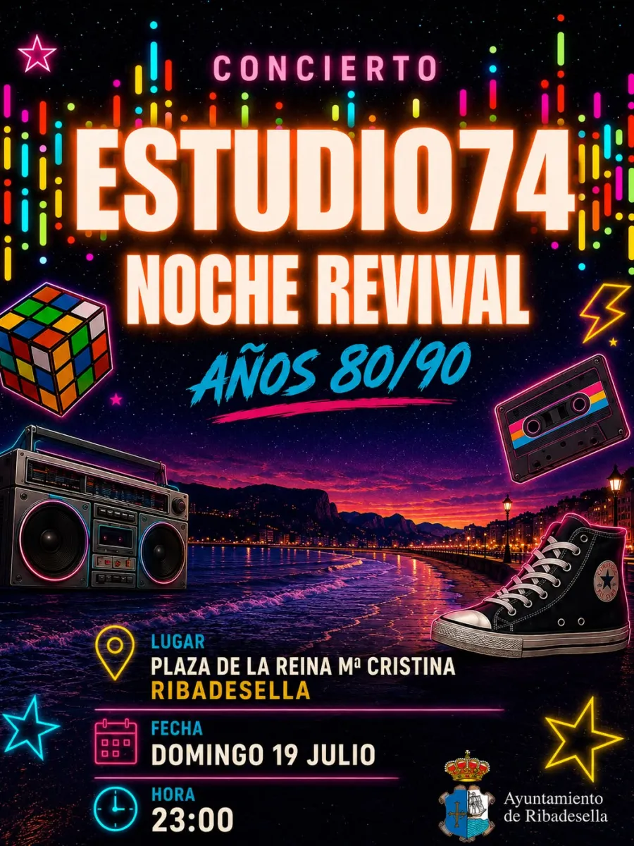 Cartel del concierto "Estudio 74"