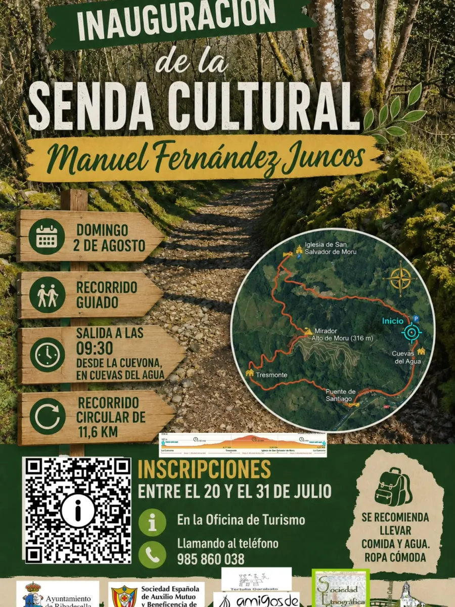 Cartel de la inauguración de la Senda Cultural Manuel Fernández Juncos 
