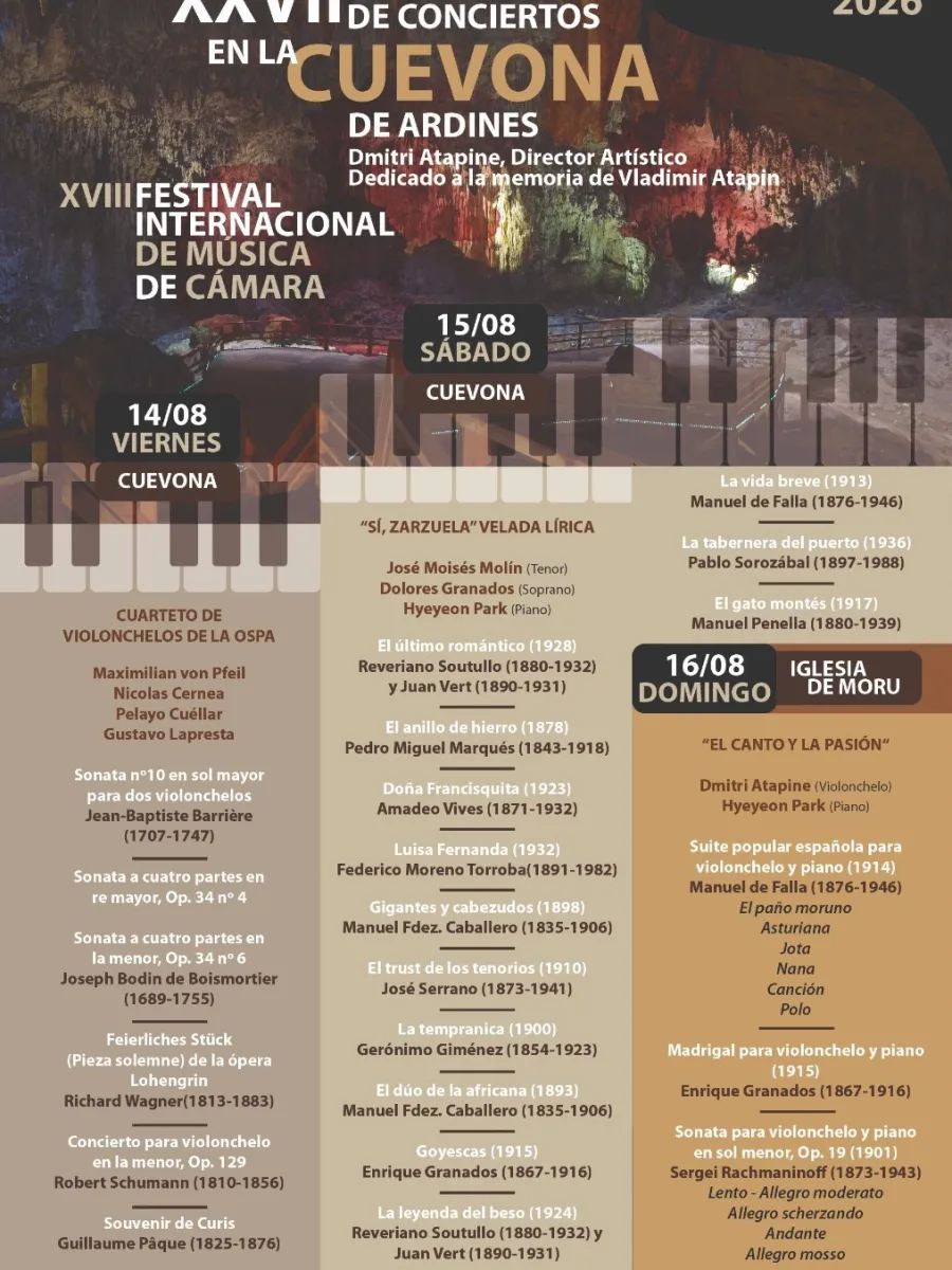 Cartel de los Conciertos de La Cuevona