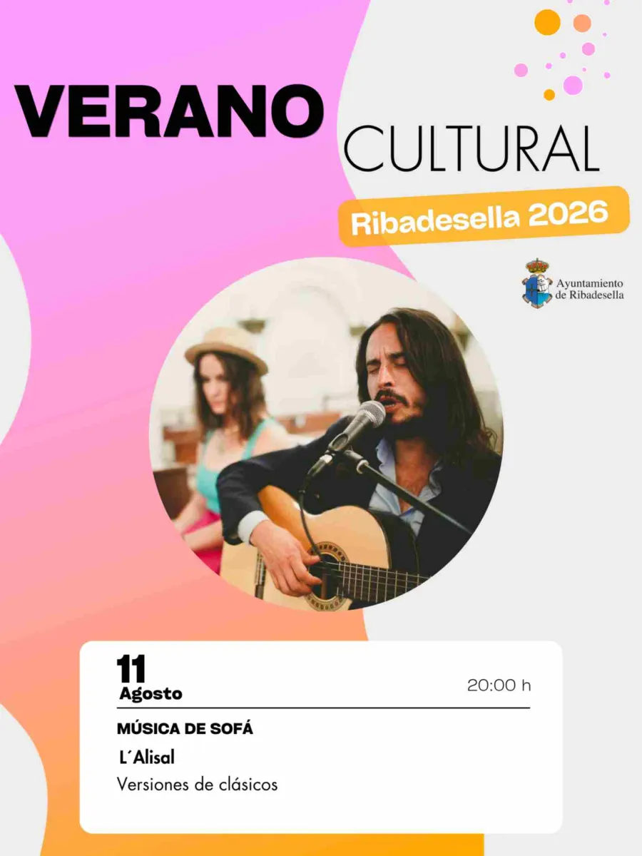 Cartel de la actuación del dúo Música de Sofá