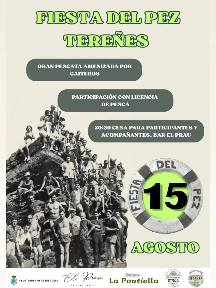Cartel de la Fiesta del Pez en Tereñes