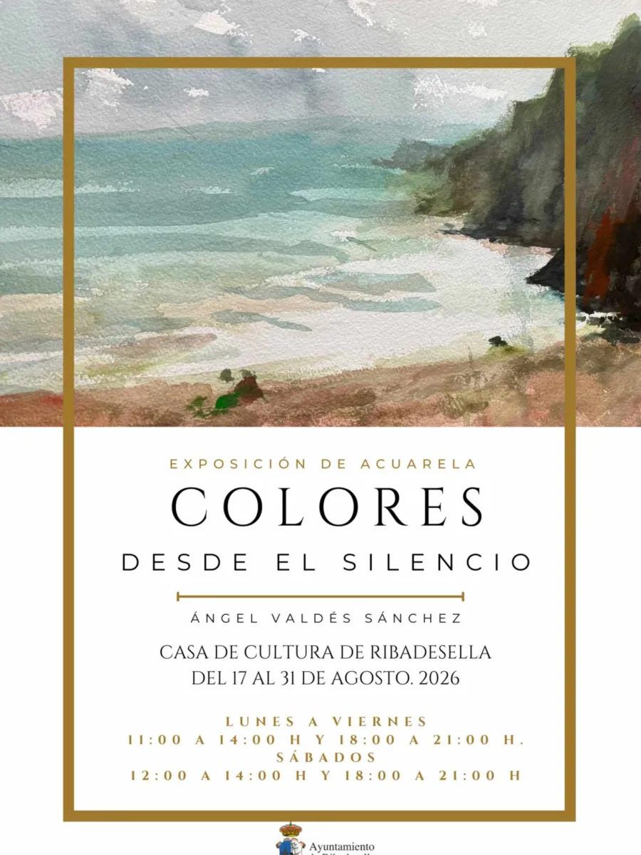 Cartel de la Exposición "Colores desde el silencio" de Ángel Valdés Sánchez