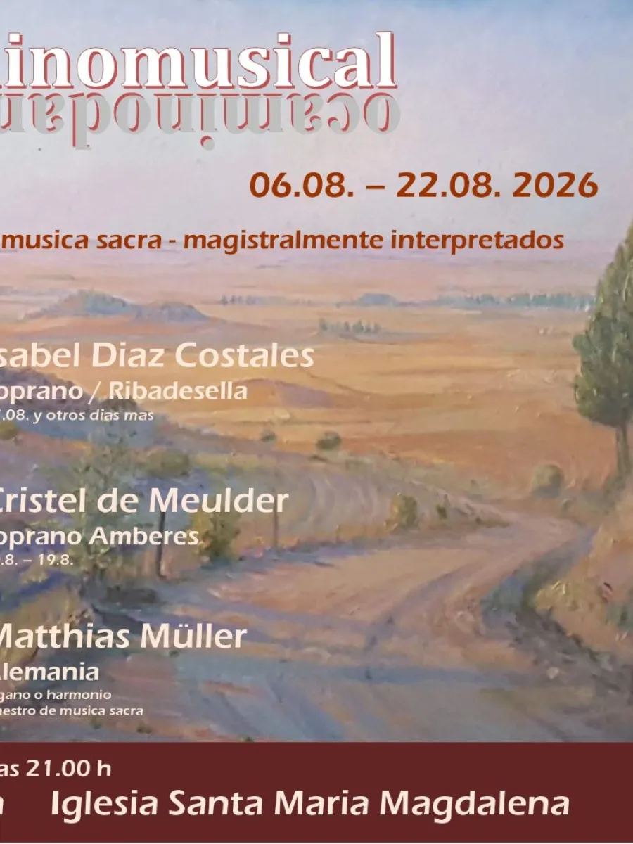 Cartel del concierto de música sacra "El Camino Musical"