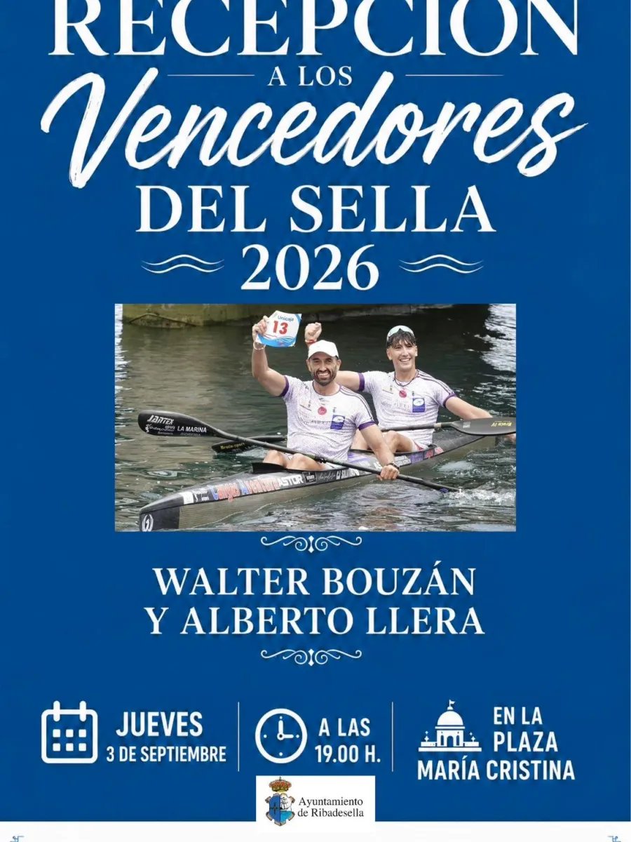 Cartel de la Recepción a los vencedores del Sella 2026