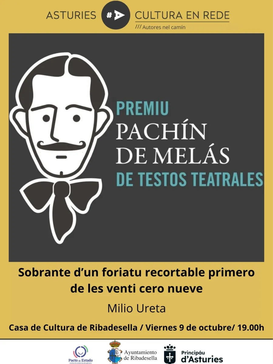Cartel de la presentación literaria de Milio Ureta