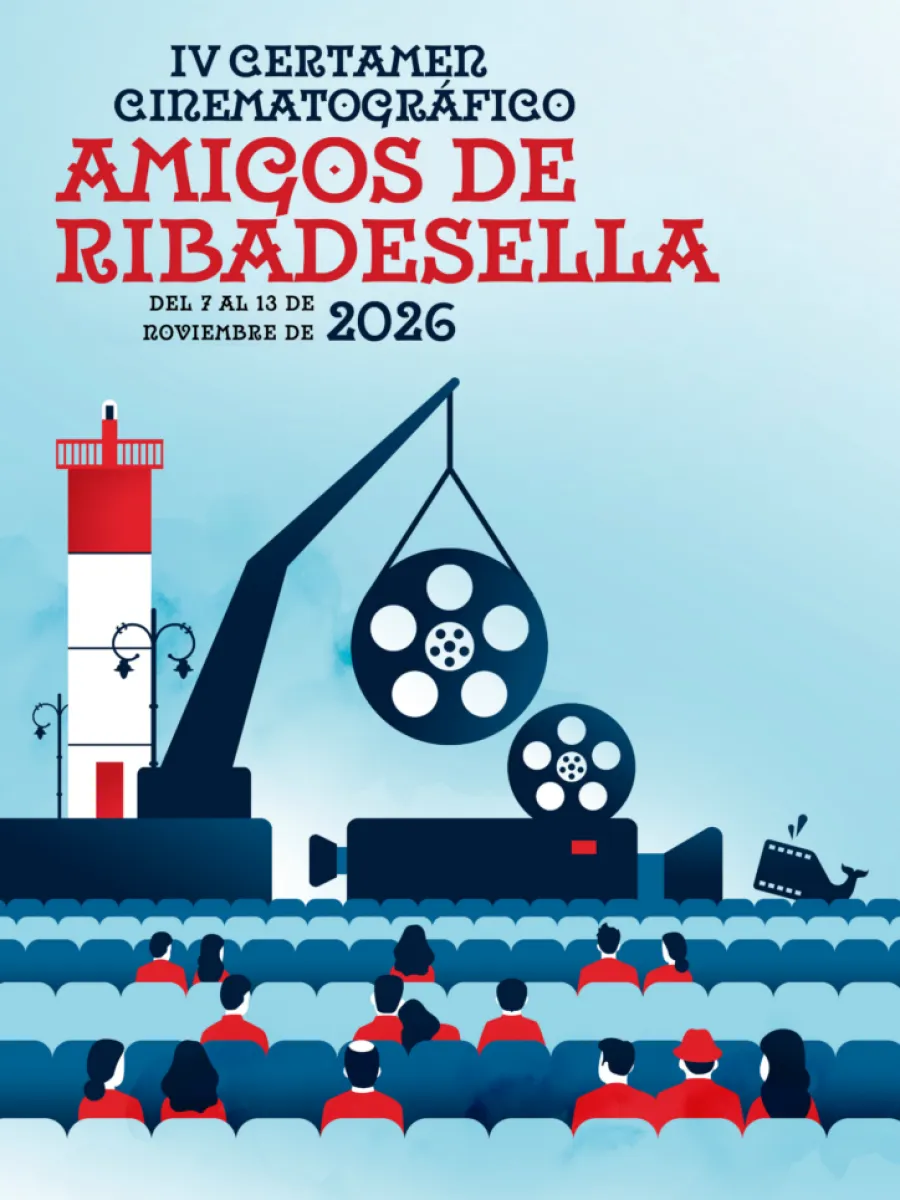 Cartel del IV Certamen Cinematográfico “Amigos de Ribadesella” 