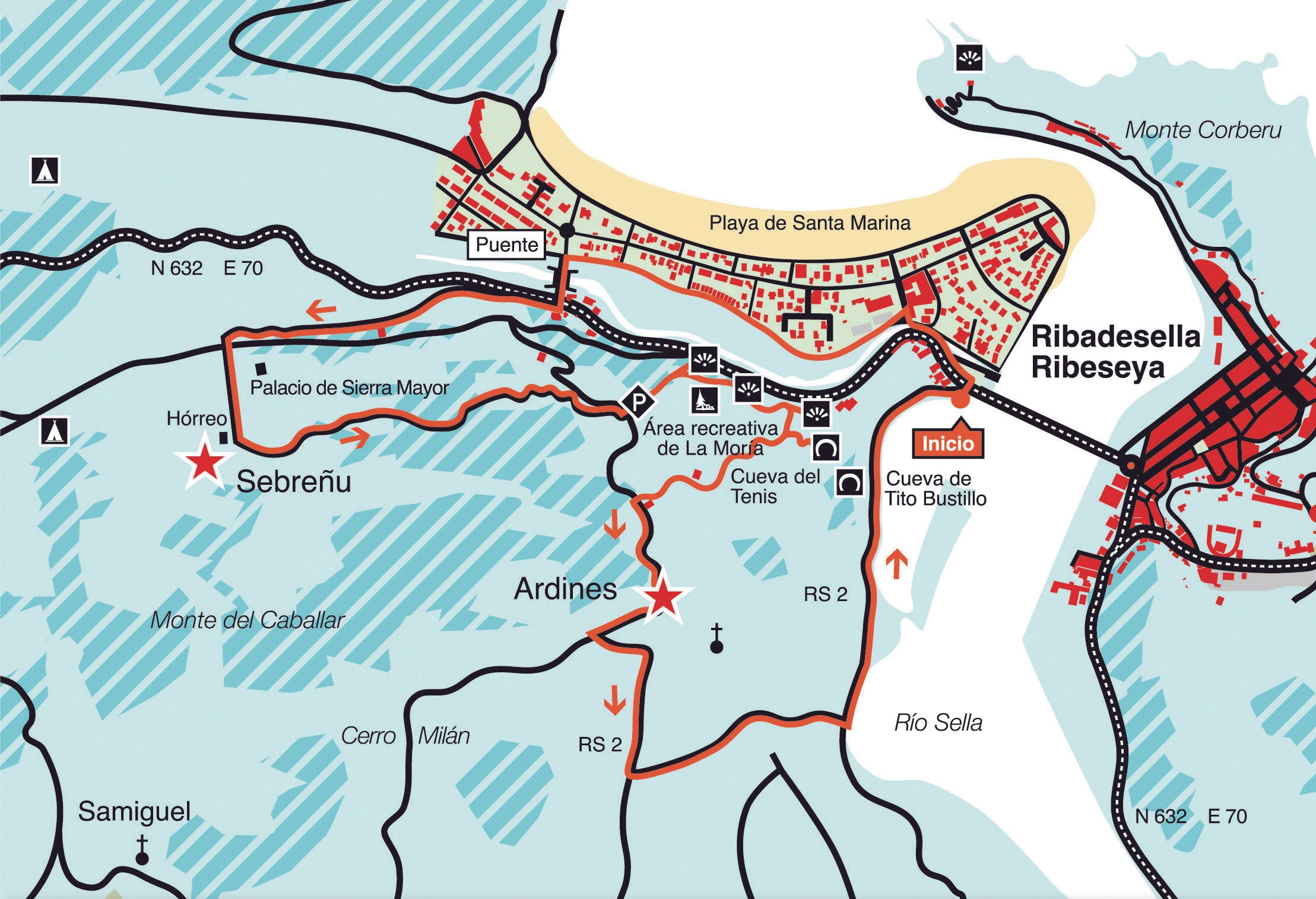 Mapa ruta Miradores de Ardines